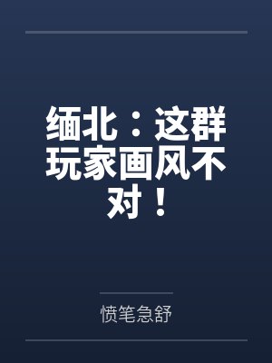 缅北:这群玩家画风不对!