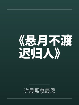 《悬月不渡迟归人》