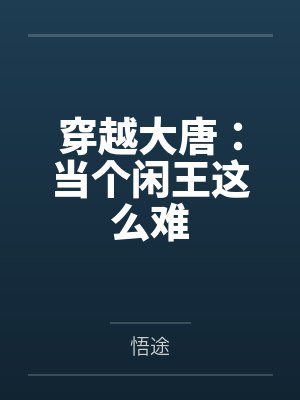 穿越大唐：当个闲王这么难