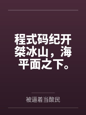 程式码纪开桀冰山，海平面之下。